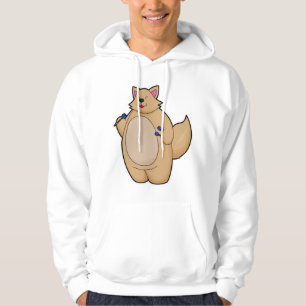 Cat as Dart player with Darts Hoodie