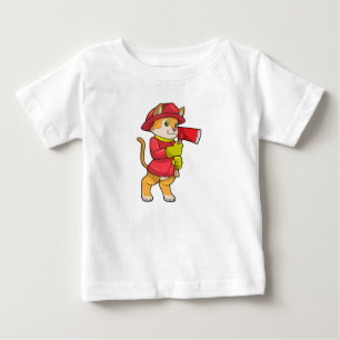 Cat as Firefighter with Ax Baby T-Shirt