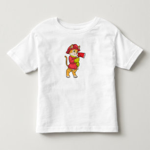 Cat as Firefighter with Ax Toddler T-Shirt