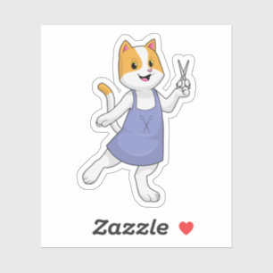 Cat as Hair stylist with Scissors