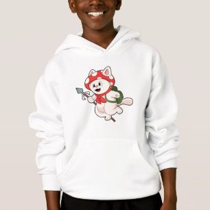 Cat as Mushroom picker with Mushroom