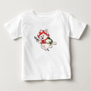 Cat as Mushroom picker with Mushroom Baby T-Shirt