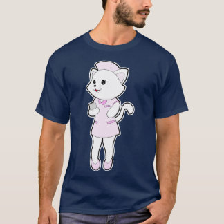 Cat as Nurse with Notepad T-Shirt
