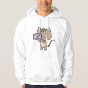 Cat as Photographer with Camera Hoodie
