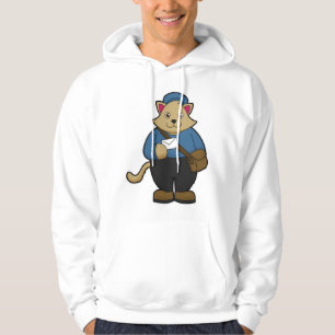 Cat as Postman with Envelope & Bag Hoodie