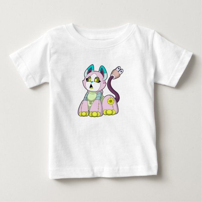 Cat as Robot Baby T-Shirt (Front)