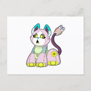 Cat as Robot Postcard
