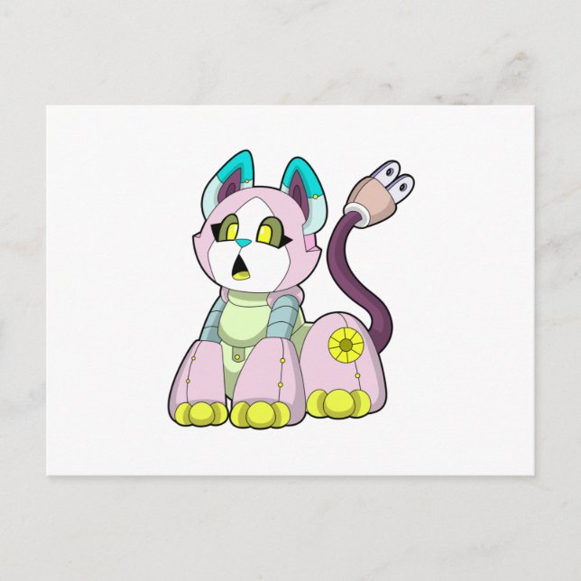 Cat as Robot Postcard (Front)