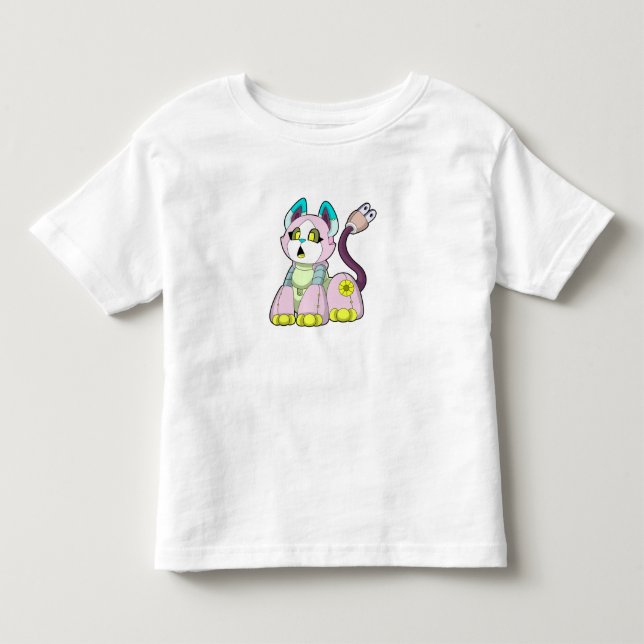 Cat as Robot Toddler T-Shirt (Front)