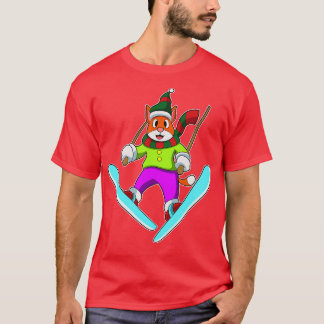Cat as Ski jumper at Telemark T-Shirt