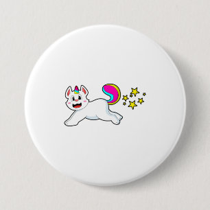 Cat as Unicorn 7.5 Cm Round Badge