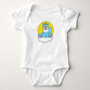 Cat as Unicorn on Clouds & Sun Baby Bodysuit