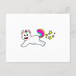 Cat as Unicorn Postcard