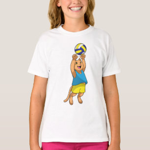 Cat as Volleyball player with Volleyball T-Shirt