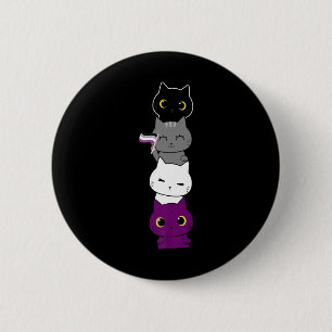 Cat Asexual Pride Cute Ace Flag Animal Pet Lovers 6 Cm Round Badge