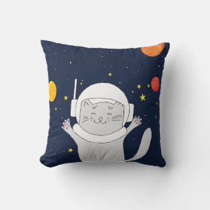 Cat Astronaut Animal With Space Helmet Clipart Bab Cushion
