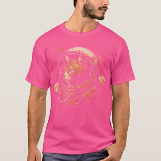 Cat Astronaut In Space Cool Astronomy Planets Scie T-Shirt