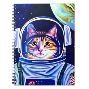 Cat Astronaut in Space Notebook