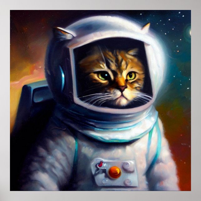Cat Astronaut Poster (Front)