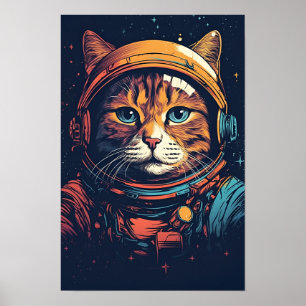 Cat Astronaut Poster