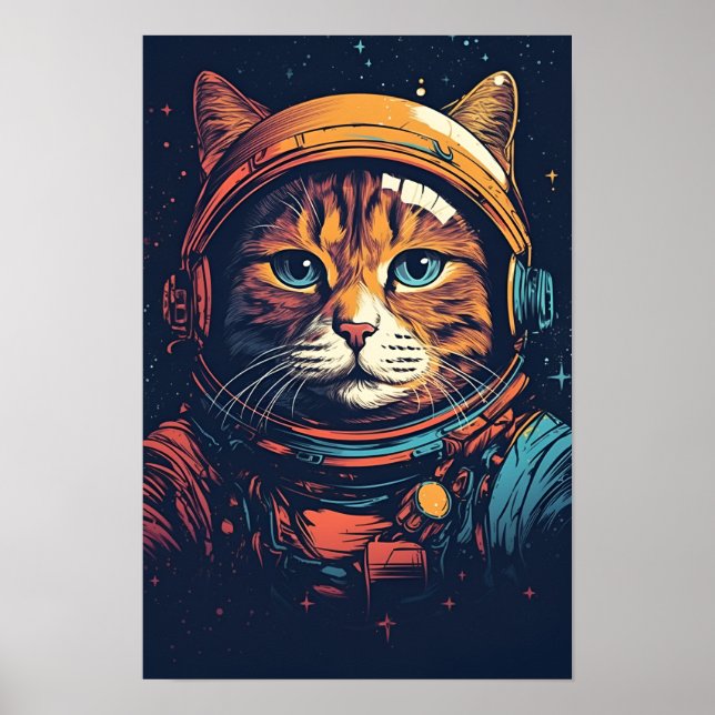 Cat Astronaut Poster (Front)
