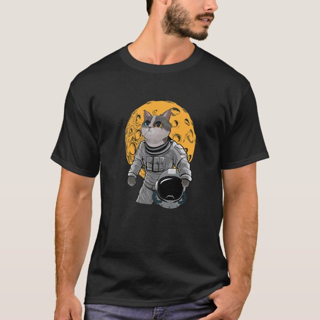 Cat Astronaut  Space Cat Spaceman Space T-Shirt (Front)