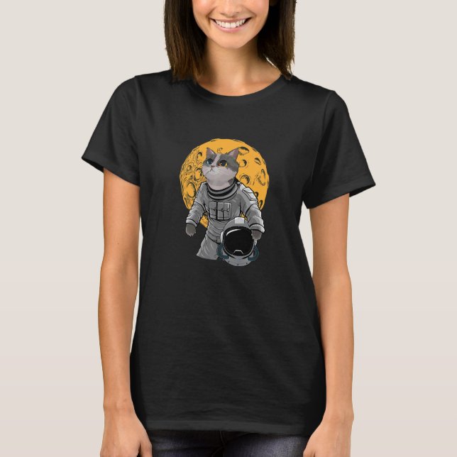 Cat Astronaut  Space Cat Spaceman Space T-Shirt (Front)