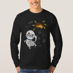 Cat Astronaut Space Galaxy Taco Mexican Food T-Shirt