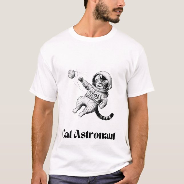 Cat Astronaut T-Shirt (Front)