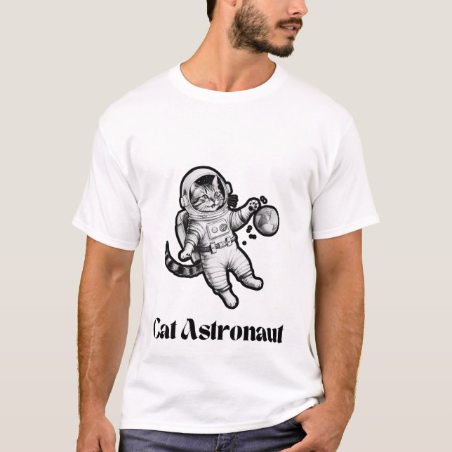 Cat Astronaut T-Shirt (Front)