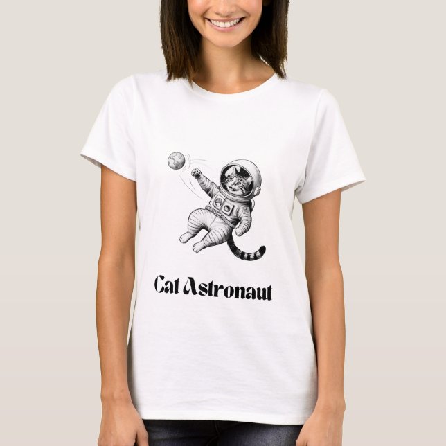 Cat Astronaut T-Shirt (Front)