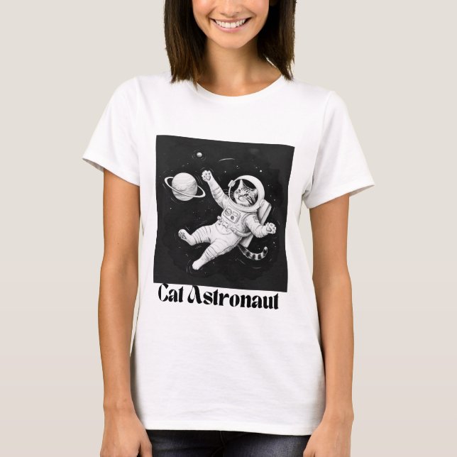 Cat Astronaut T-Shirt (Front)