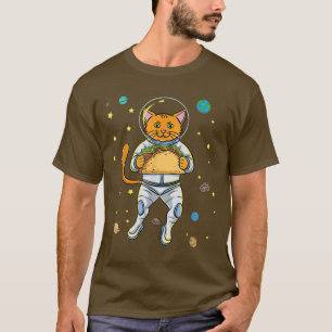 Cat Astronaut With Taco T-Shirt