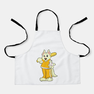 Cat at Baseball with Baseball bat Apron