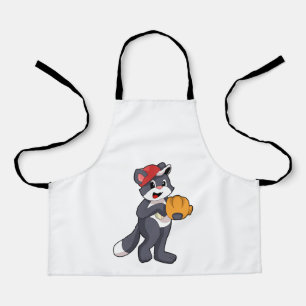 Cat at Baseball with Baseball glove.PNG Apron