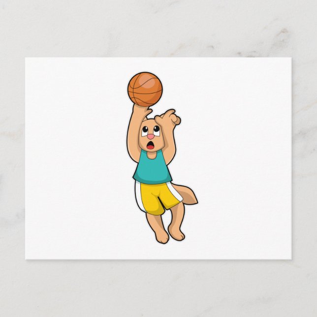 Cat at Basketball Sports Postcard (Front)