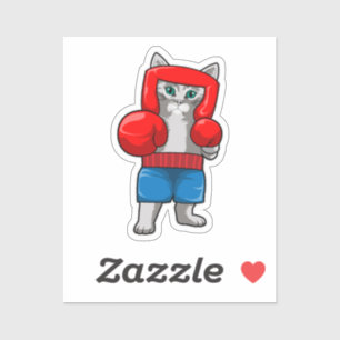 Cat at Boxing with Boxing gloves