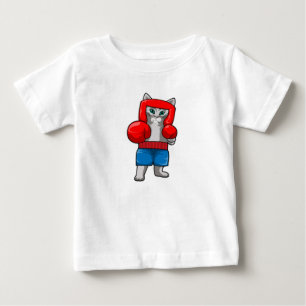 Cat at Boxing with Boxing gloves Baby T-Shirt