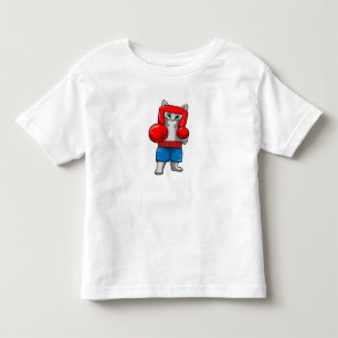 Cat at Boxing with Boxing gloves Toddler T-Shirt