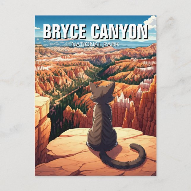 Cat at Bryce Canyon National Park Utah Postcard (Front)