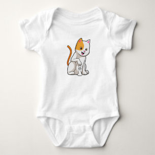 Cat at Chess with Chess piece Pawn Baby Bodysuit
