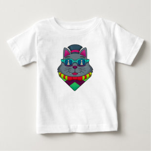 Cat at Chess with Chess piece Pawn Baby T-Shirt