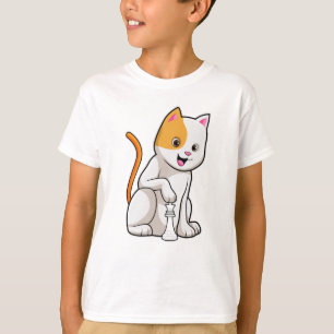 Cat at Chess with Chess piece Pawn T-Shirt