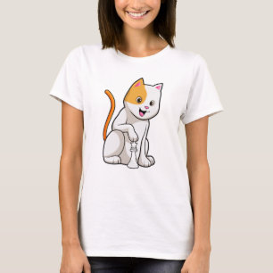 Cat at Chess with Chess piece Pawn T-Shirt