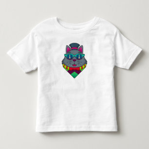 Cat at Chess with Chess piece Pawn Toddler T-Shirt