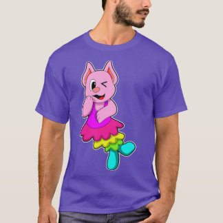 Cat at Dance with Skirt T-Shirt
