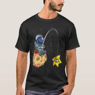 Cat at Fishing with Fish in Glass T-Shirt