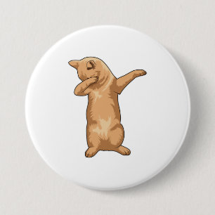 Cat at Hip Hop Dance Dab 7.5 Cm Round Badge