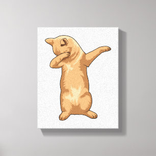 Cat at Hip Hop Dance Dab Canvas Print