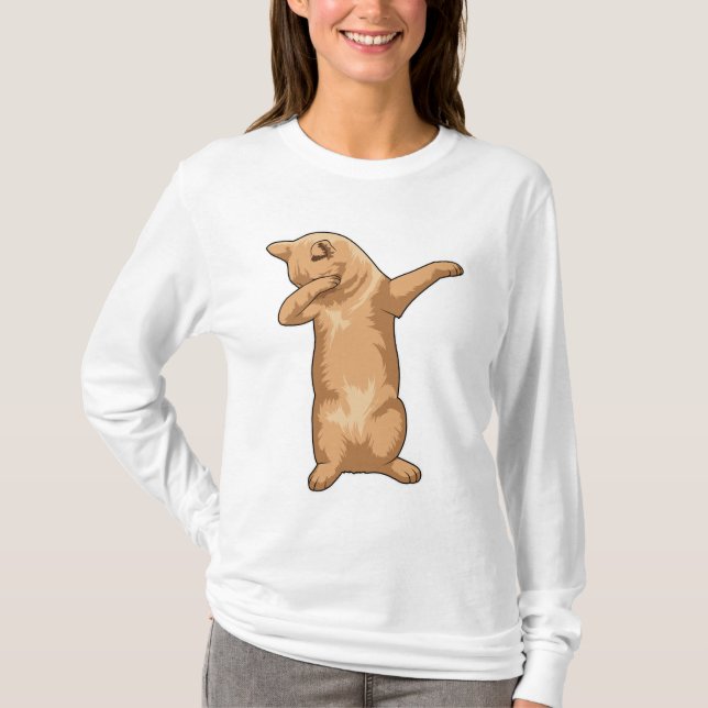 Cat at Hip Hop Dance Dab T-Shirt (Front)